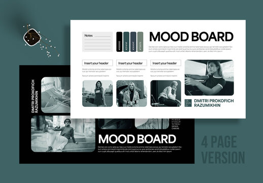 Minimal Mood Board Template Layout for Modern Visual Branding