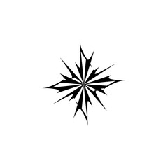 Obraz premium Black starburst graphic design element.