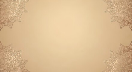 Warm sand beige background with intricate floral mandala ramadan kareem islamic eid mubarak background download 2026 2027