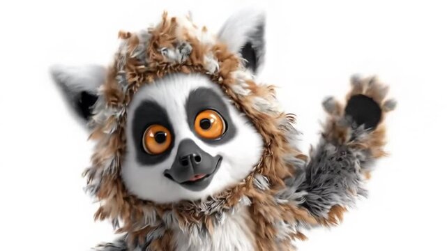 3d model of lemur cartoon character