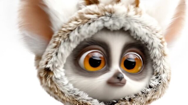 3d model of lemur cartoon character