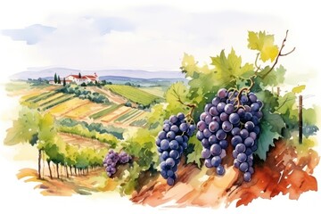 Obraz premium Vineyard outdoors nature grapes.