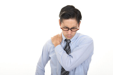 肩こりに悩む男性