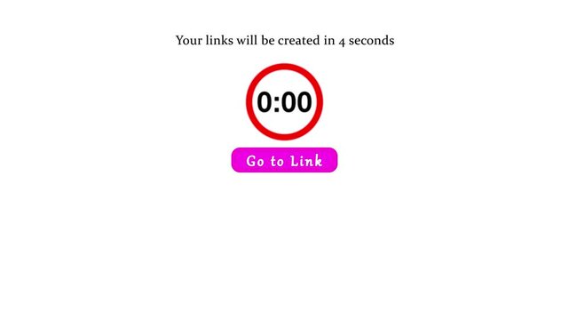 Countdown timer link generator with 4-second wait and clickable button on white background.