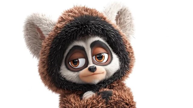 3d model of lemur cartoon character
