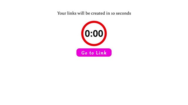 Countdown timer link generator with 10-second wait and clickable button on white background.