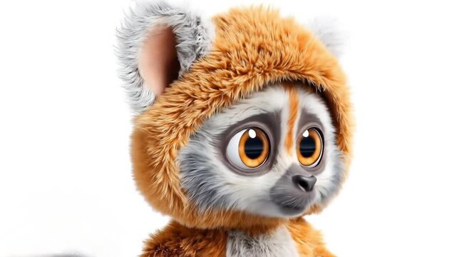 3d model of lemur cartoon character