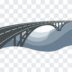 Bridge Road Silhouette over River Valley