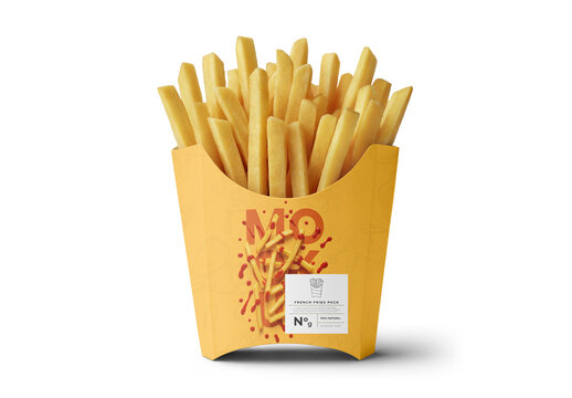 French Fries Packaging Mockup