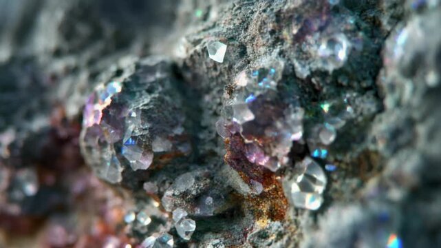 Extreme Closeup of Crystalline Rock Formation.
