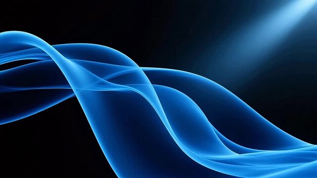 BlueWaveformonBlackBackground