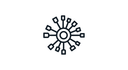 Abstract illustration of a network diagram or decentralized system, conceptual design