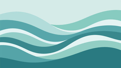 Fototapeta premium Abstract image of layered ocean waves in varying shades of teal and blue