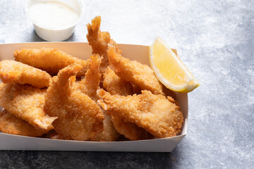 food truck breaded butterfly shrimps