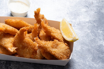 food truck breaded butterfly shrimps