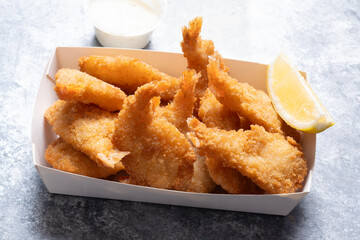 food truck breaded butterfly shrimps