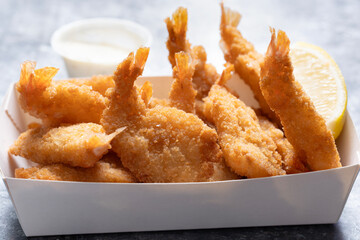 food truck breaded butterfly shrimps
