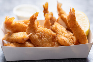 food truck breaded butterfly shrimps