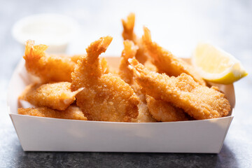 food truck breaded butterfly shrimps