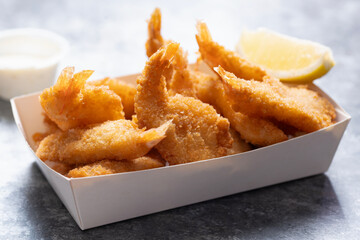 food truck breaded butterfly shrimps