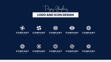Obraz premium Modern Abstract Logo And Icon Design Collection