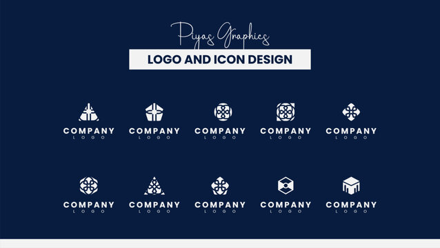 Abstract Geometric Logo And Icon Design Set