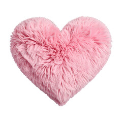 Pink soft felt plush heart for valentine decoration png