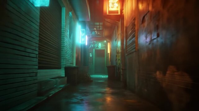 night view of the neon city
