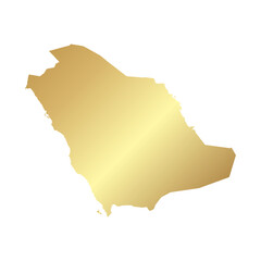 Flat Gold Saudi Arabia Simple Map Banner Background