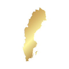 Obraz premium Flat Gold Sweden Simple Map Banner Background