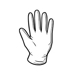 Obraz premium Hand Waving Isolated on White Background
