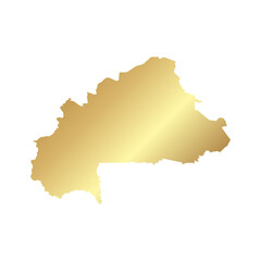 Flat Gold Burkina Faso Simple Map Banner Background