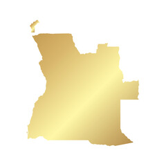Obraz premium Flat Gold Angola Simple Map Banner Background