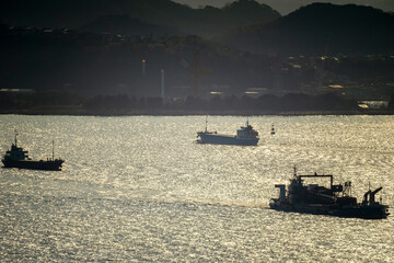 海峡を行き交う船たち20210222