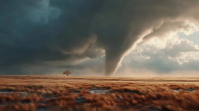 natural disaster scene tornado background