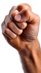 Strong Clenched Fist Close-Up Representing Power and Determination