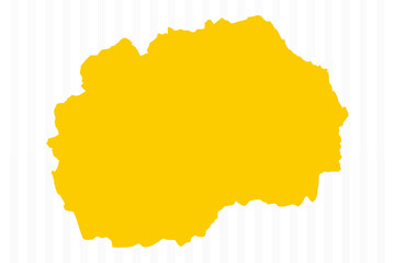 High Quality Yellow Macedonia Map