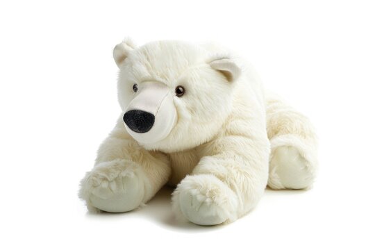 Adorable plush polar bear toy