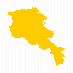 Obraz premium High Quality Yellow Armenia Map