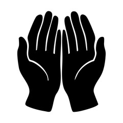 Obraz premium silhouette of praying hands