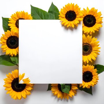 sunflower border frame