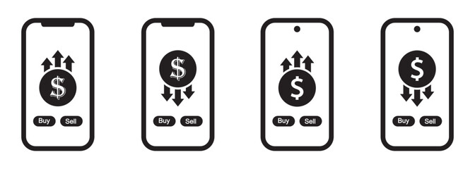 Money graph currency icon vector illustration