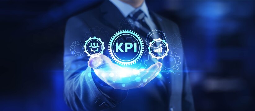Key Performance Indicators and Business Analytics Technology Concept Illustrated with KPI Gears.