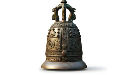 Obraz premium Sacred Buddhist temple bell symbolizing mindfulness and spiritual awakening