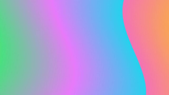 Abstract Gradient Shapes Forming Smooth Wave in Bright Colorful Setting