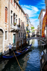 Fototapeta premium View of the canals of Venice (Italy)