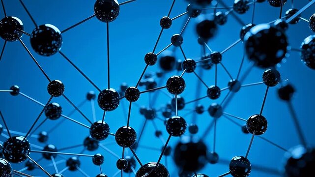 MolecularStructureModelonDeepBlueGradient