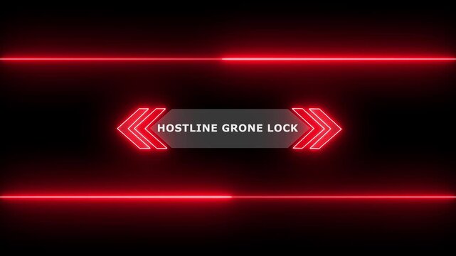Hud Callout Lines Frame For Television News Banner, Animation of HUD elements with text Hostile Drone Line. Animate a white callous for text. HUD elements on black background. Futuristic callout title