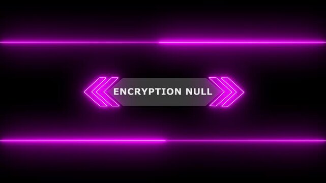 Animation of HUD elements with text Encryption Null. Animate a white callous for text. HUD elements on black background. Futuristic callout titles. Virtual sci fi textbox for HUD, 4K video