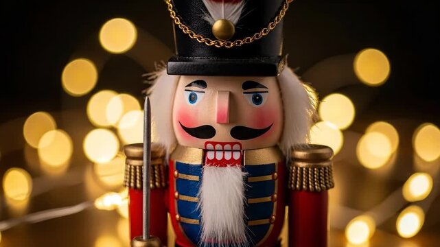 Creating a Cozy Holiday Scene with a Classic Nutcracker Style Figure